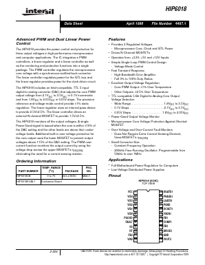 HIP6018 Datasheet PDF Intersil
