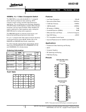 HA4314BCB Datasheet PDF Intersil