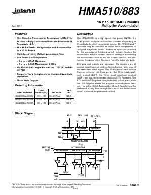 HMA510GM-75/883 Datasheet PDF Intersil