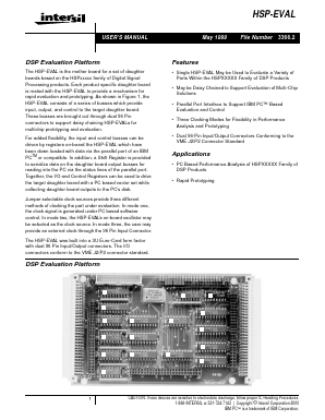 HSP-EVAL Datasheet PDF Intersil