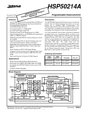 HSP50214AVI Datasheet PDF Intersil