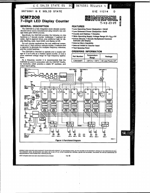 ICM7208 Datasheet PDF Intersil