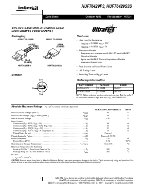 HUF76429P3 Datasheet PDF Intersil