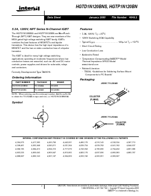 1N120B Datasheet PDF Intersil