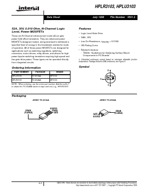 HP3103 Datasheet PDF Intersil
