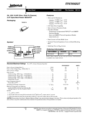 ITF87056DQT Datasheet PDF Intersil