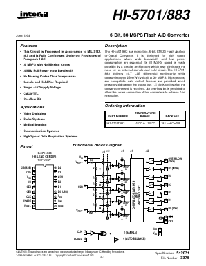 HI-5701/883 Datasheet PDF Intersil
