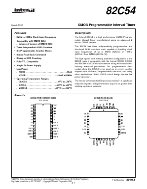 MD82C54 Datasheet PDF Intersil