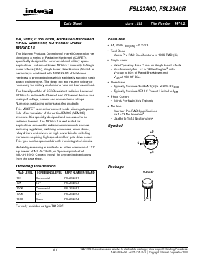 FSL23A0R3 Datasheet PDF Intersil