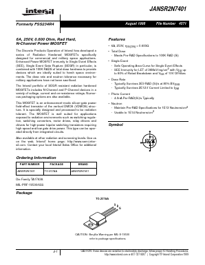 JANSR2N7401 Datasheet PDF Intersil