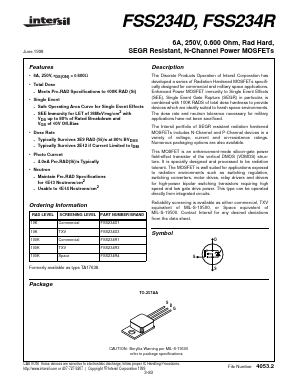 FSS234D1 Datasheet PDF Intersil