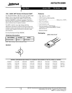 HGTG27N120BN Datasheet PDF Intersil