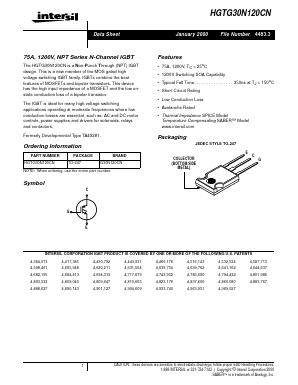 HGTG30N120CN Datasheet PDF Intersil