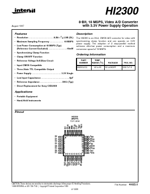 HI2300 Datasheet PDF Intersil