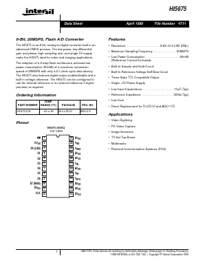 HI5675 Datasheet PDF Intersil