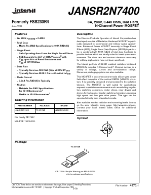 JANSR2N7400 Datasheet PDF Intersil