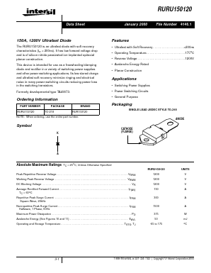 RURU150120 Datasheet PDF Intersil