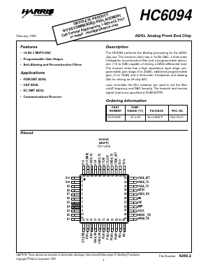 HC6094 Datasheet PDF Intersil