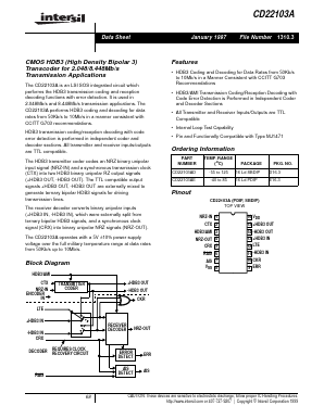CD22103A Datasheet PDF Intersil