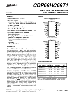 CDP68HC68T1W Datasheet PDF Intersil
