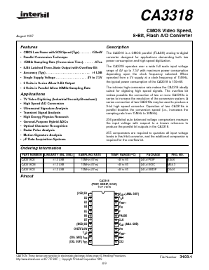 CA3318 Datasheet PDF Intersil