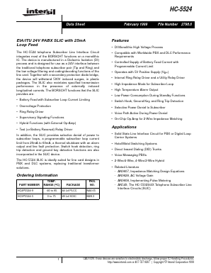 HC-5524 Datasheet PDF Intersil