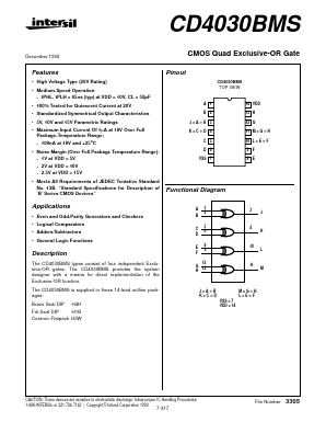 4030B Datasheet PDF Intersil