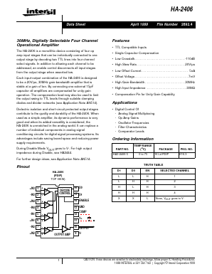 HA3-2406-5 Datasheet PDF Intersil