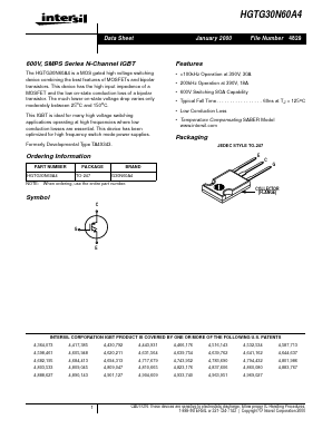 G30N60A4 Datasheet PDF Intersil