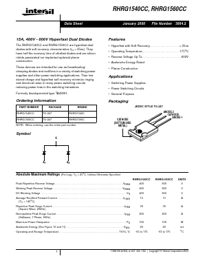 RHRG1540CC Datasheet PDF Intersil