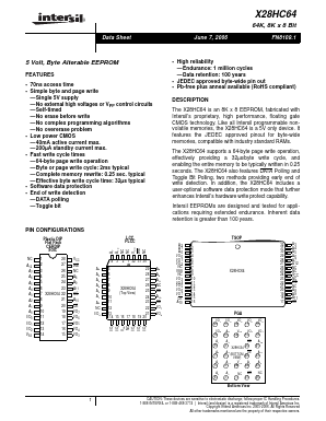X28HC64SI-70 Datasheet PDF Intersil