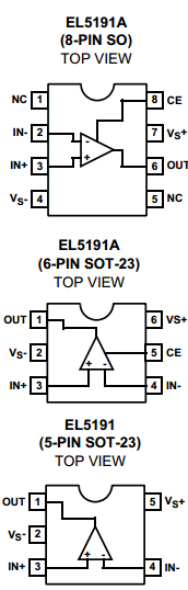 EL5191CW-T7A Datasheet PDF Intersil