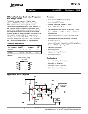 HIP2106 Datasheet PDF Intersil