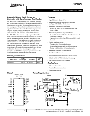 HIP5020DB Datasheet PDF Intersil