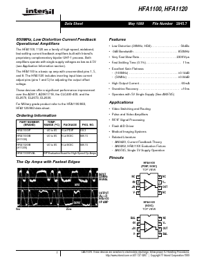 HFA1100IB Datasheet PDF Intersil
