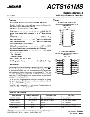 ACTS161HMSR Datasheet PDF Intersil