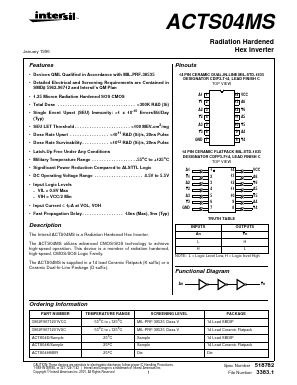 ACTS04D Datasheet PDF Intersil
