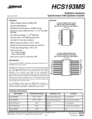 HCS193D Datasheet PDF Intersil