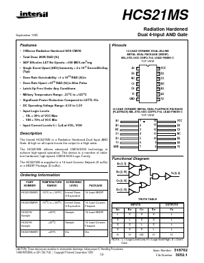 HCS21D/SAMPLE Datasheet PDF Intersil