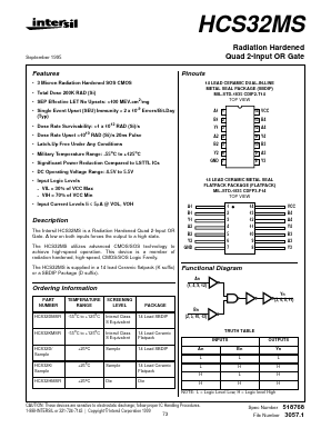HCS32D Datasheet PDF Intersil