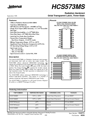 HCS573DMSR Datasheet PDF Intersil