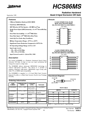 HCS86D Datasheet PDF Intersil