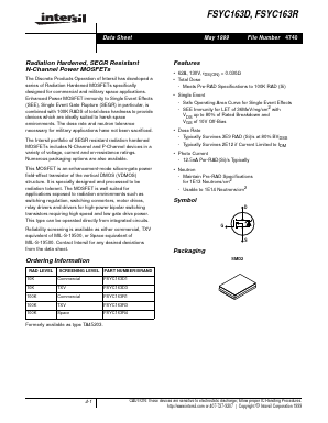 FSYC163D Datasheet PDF Intersil