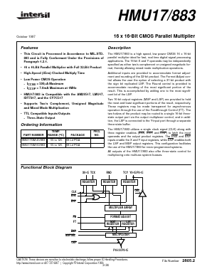 HMU17/883 Datasheet PDF Intersil