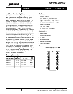 HSP9521CS Datasheet PDF Intersil