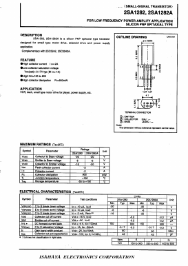 2SA1282AG Datasheet PDF Isahaya Electronics