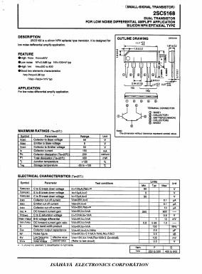 2SC5168 Datasheet PDF Isahaya Electronics