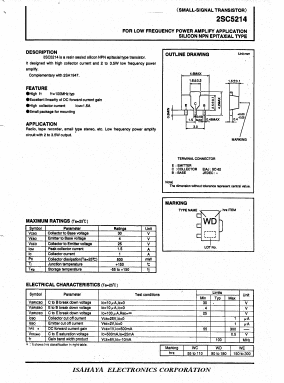 2SC5214 Datasheet PDF Isahaya Electronics