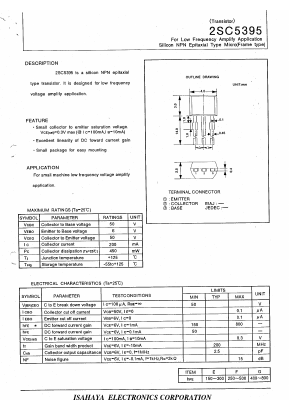 2SC5395 Datasheet PDF Isahaya Electronics