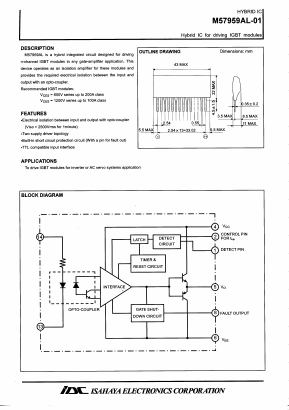 M57959AL-01 Datasheet PDF Isahaya Electronics